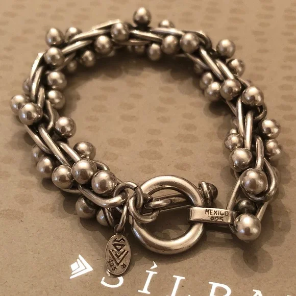 Iconic Silpada Sterling Silver DNA Toggle Clasp Bracelet B0523 - Picture 11 of 14